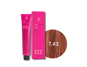 RR LINE REAL COLOR profesjonalna farba do włosów w kremie 100 ml | 7.43
